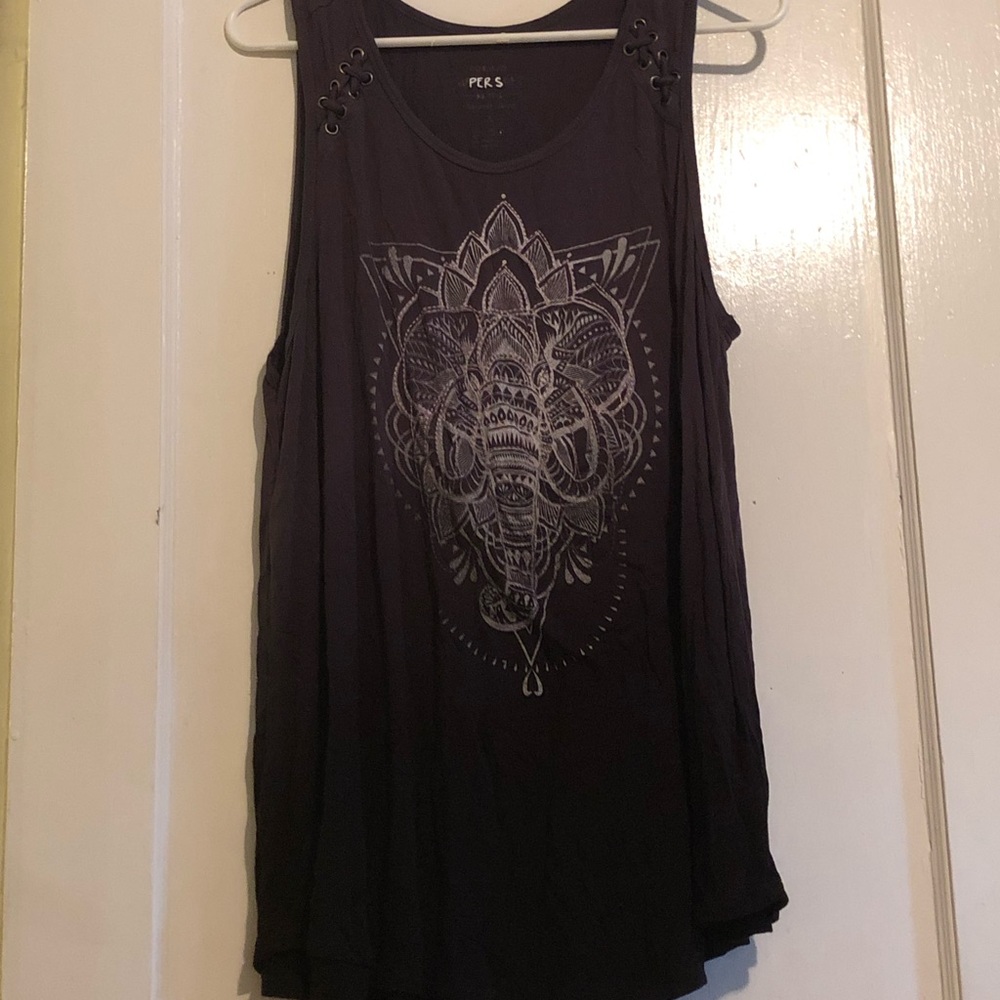 gray elephant tank top